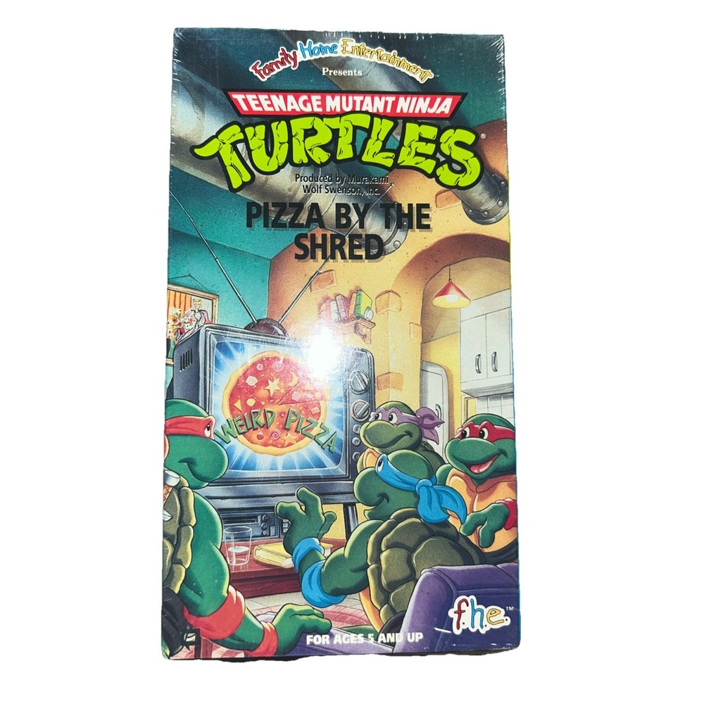 Teenage Mutant Ninja Turtles - Pizza by the Shred (VHS, 1991) READ